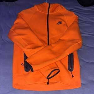 Nike Orange tech fleece Hoodie